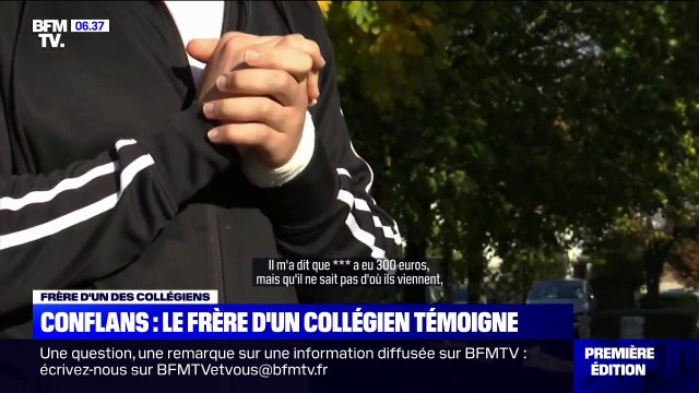 Il ne savait pas que c'était grave : le frère d'un des collégiens de Conflans témoigne sur BFMTV