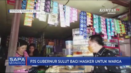 Pjs Gubernur Sulut Berikan Masker Pada Warga