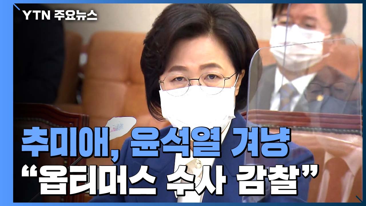 추미애 "옵티머스 수사·언론사 사주 회동도 감찰 검토"...윤석열 직접 겨냥 / YTN