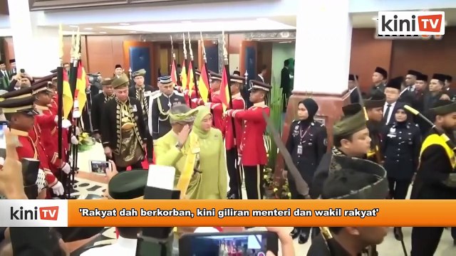 'Rakyat dah berkorban, kini giliran menteri dan wakil rakyat'