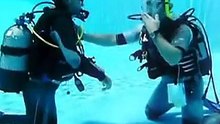 Scuba Instructor training - Alternative air source demonstration