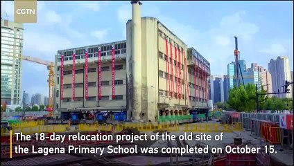 China mueve un edificio histórico de 7.600 toneladas con 200 patas robóticas