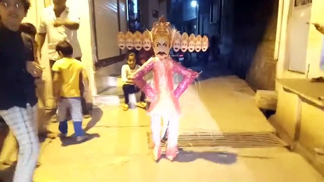 शाजापुर के मारवाड़ सेरी मे रावण दहन हुआ