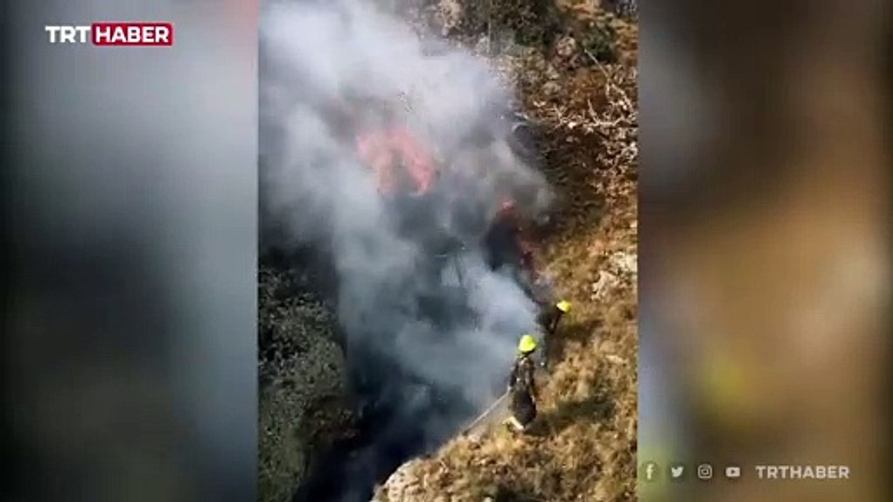 Ateşkesi ihlal eden Ermenistan, Daşkesen'de yangına sebep oldu