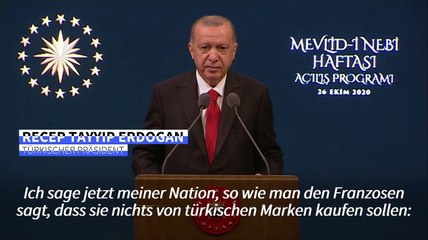 Erdogan ruft zu Boykott französischer Waren auf