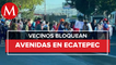 Vecinos de Ecatepec bloquean Avenida Central para exigir servicios básicos