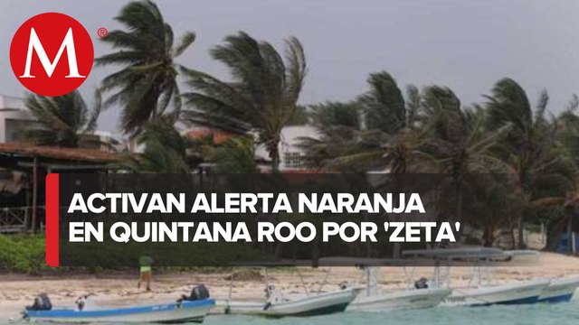 Activan alerta naranja en Quintana Roo por tormenta tropical 'Zeta'