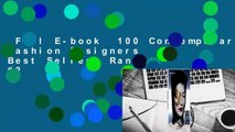 Full E-book  100 Contemporary Fashion Designers  Best Sellers Rank : #2