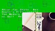 About For Books  Ben Hogan's Five Lessons: The Modern Fundamentals of Golf  Review