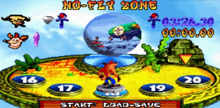 Crash Bandicoot : The Huge Adventure - Drip, Drip, Drip Level 19 - Game Boy Advance GBA