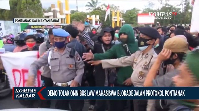 Peringati Hari Sumpah Pemuda, Mahasiswa Kalbar Berdemo Tolak Omnibus Law