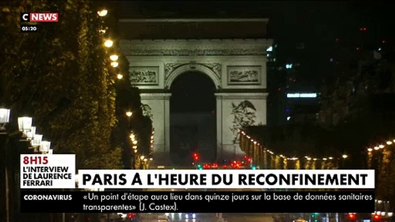 Confinement (Acte II) - Les images des rues de Paris désertes cette nuit à 0h au moment où le nouveau confinement est entré en vigueur