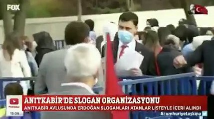 Cumhurbaşkanı Erdoğan için Anıtkabir'de slogan atanlar liste ile alındı iddiası