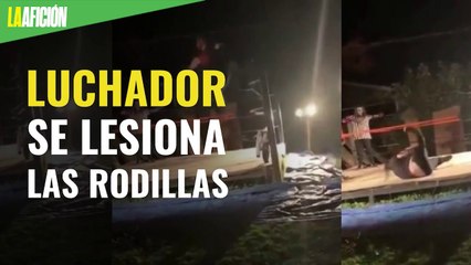 En un salto de rutina, luchador se rompe las rodillas