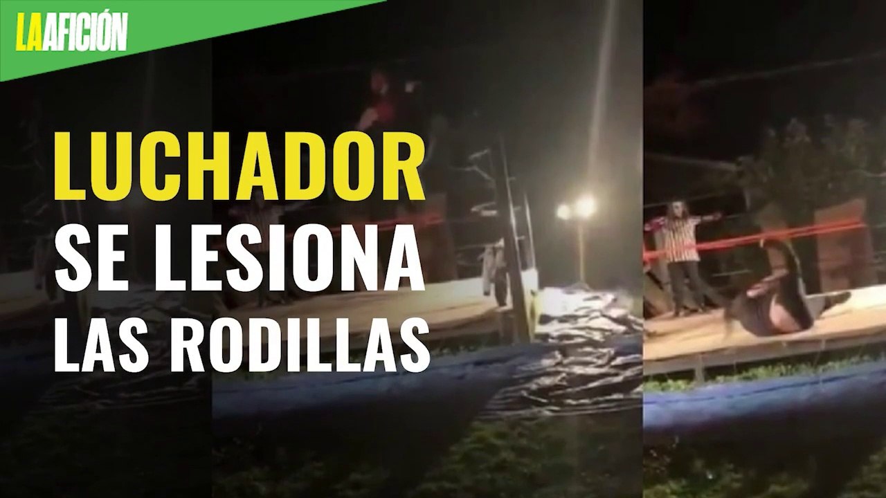 En un salto de rutina, luchador se rompe las rodillas