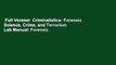Full Version  Criminalistics: Forensic Science, Crime, and Terrorism Lab Manual: Forensic