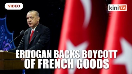 Turkish leader backs boycott of French goods over cartoon row