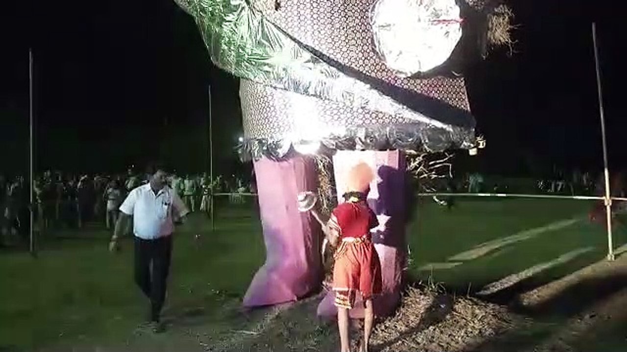 शमी पूजन भगवान श्रीराम की आरती के साथ बुराई के प्रतिक रावण के पुतले का दहन
