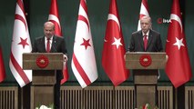 Cumhurbaşkanı Erdoğan ve KKTC Cumhurbaşkanı Tatar'dan Ortak Basın Açıklaması