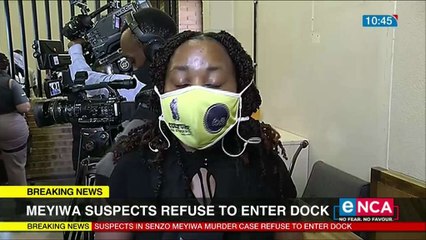 Meyiwa murder suspects refuse to enter the dock