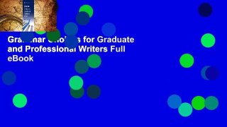 Grammar Choices for Graduate and Professional Writers Full eBook