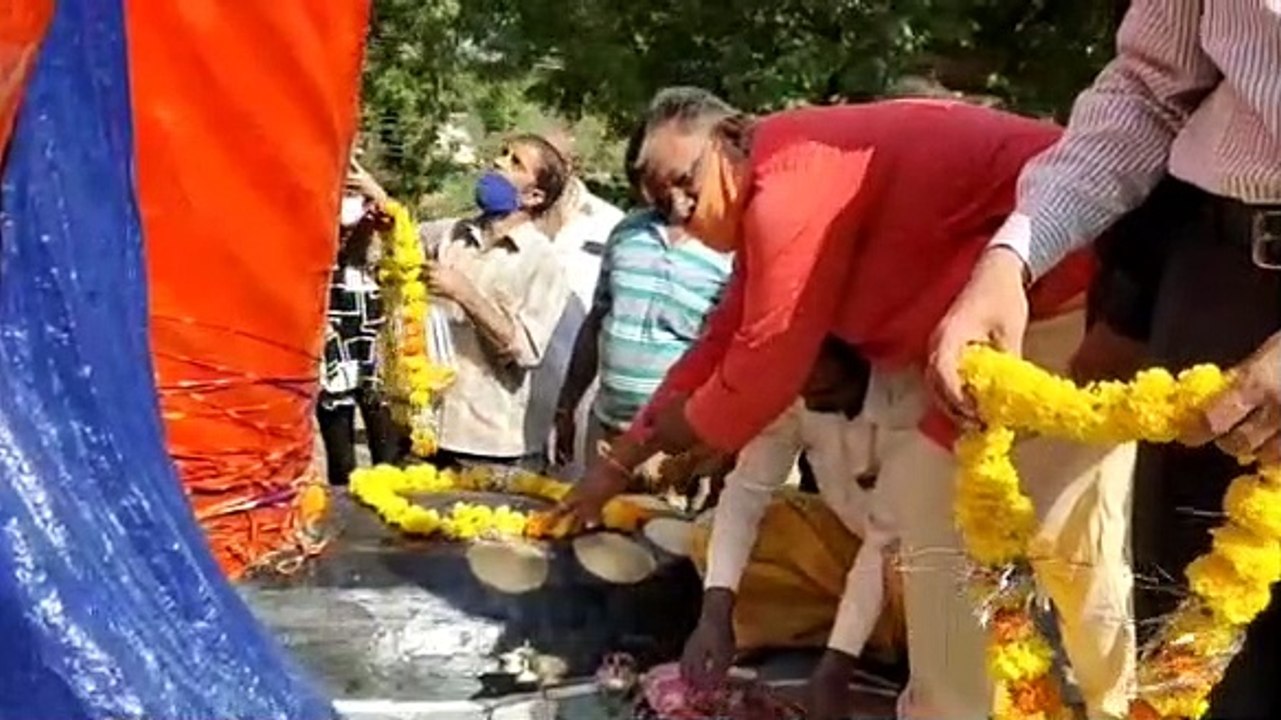 मन्दसौर के खानपुरा में नामदेव समाज ने की रावण की पूजा