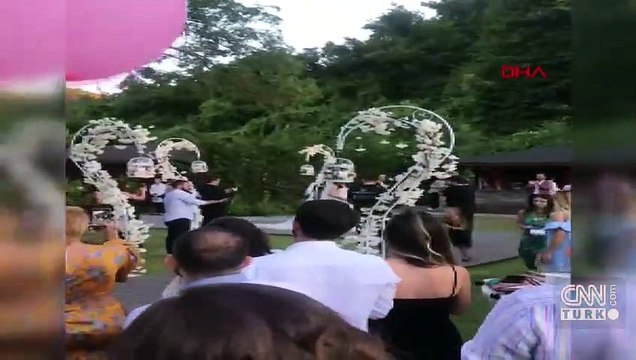 Düğünde patlatılan havai fişek genç kadının kabusu oldu | Video