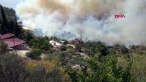 Mersin'de yerleşim yeri yakınında orman yangını