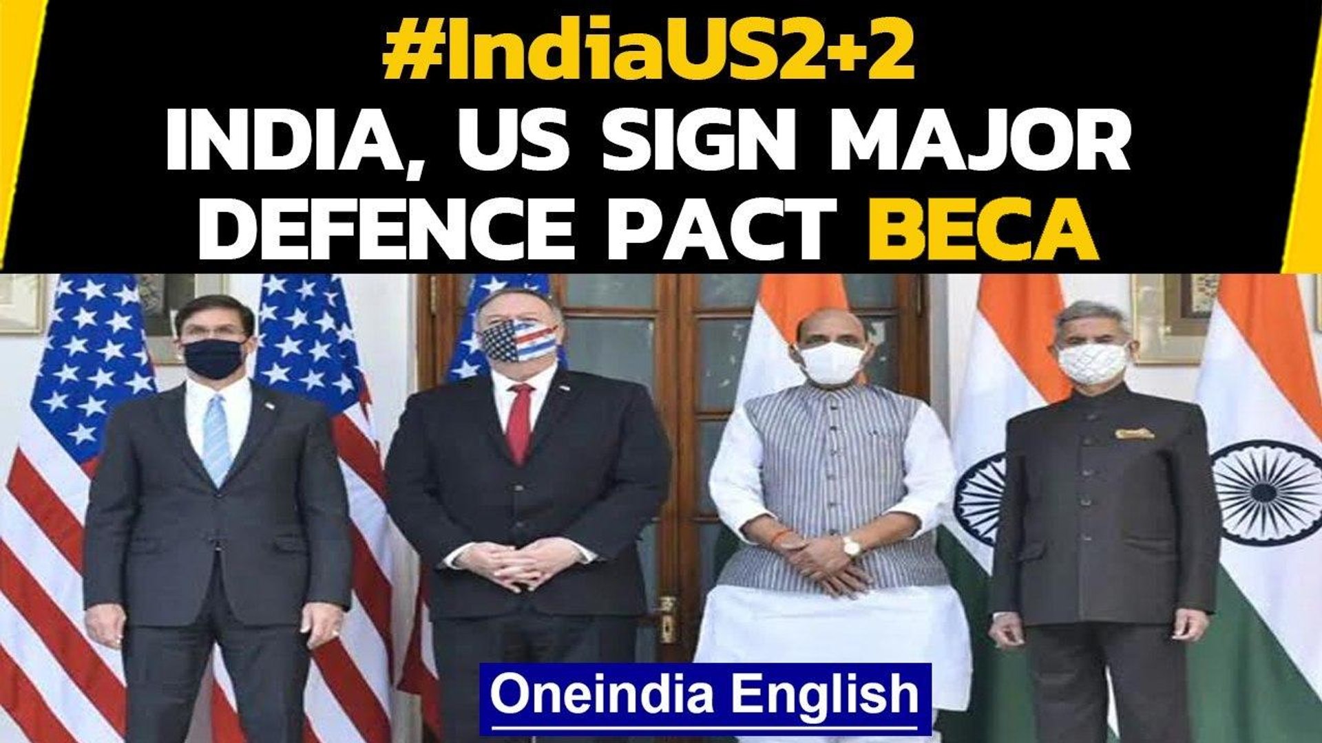 ⁣India-US 2+2 Dialogue: India, US ink strategic defence pact days before US Polls|Oneindia News