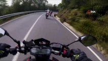 Kaza sonrası sürüklenen motosikletinin peşinden koştu