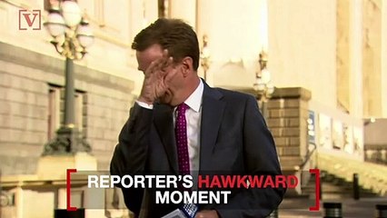 Hawkward Moment: Bird Flies Into Reporter Moments Before Going On Air