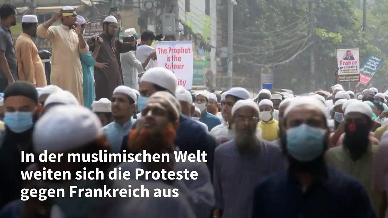 Massenprotest gegen Macron in Bangladesch
