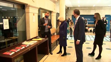 Duchess of Cornwall meets Covid detection dogs