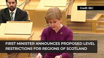 First Minister announces proposed level restriction for regions of Scotland