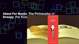 About For Books  The Philosophy of Snoopy  For Kindle