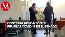 Con sana distancia y tapetes desinfectantes, Senado sigue aplicando pruebas de covid-19