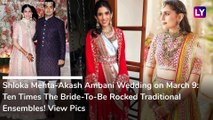 Shloka Mehta-Akash Ambani Wedding: Ten Times The Bride-To-Be Rocked Traditional Ensembles!