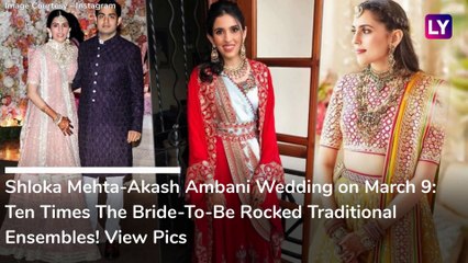 Shloka Mehta-Akash Ambani Wedding: Ten Times The Bride-To-Be Rocked Traditional Ensembles!
