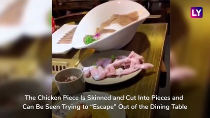 Scary! ‘Zombie Raw Chicken Comes Back to Life, Tries to Crawl off the Dining Table