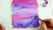 Easy Art Painting _ Pink Sky _ Acrylic _ Satisfying Painting Acrylics