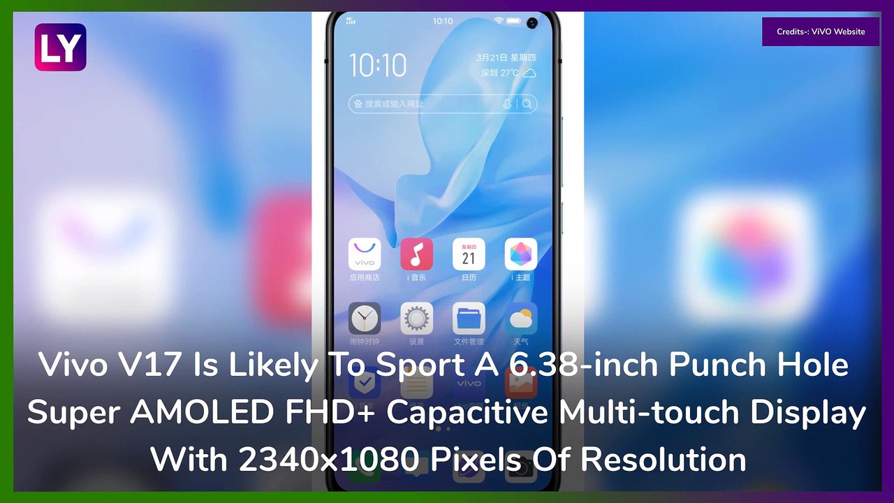 Vivo V17 With A Front Punch Hole Display & Super Night Mode Feature Coming To India On December 9