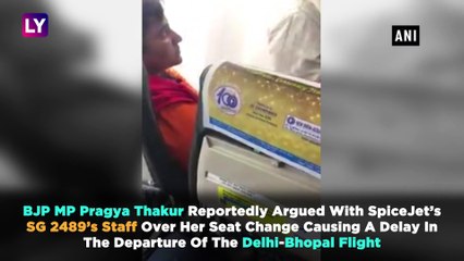 Pragya Thakur, BJP MP Confronted By Passengers On SpiceJet Flight SG 2489s Departure From Delhi