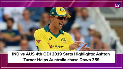 Télécharger la video: IND vs AUS 4th ODI 2019 Stats Highlights: Ashton Turner Helps Australia Chase Down 359