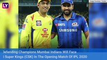 IPL 2020: BCCI Announces Full Match Schedule And Fixture Of Indian Premier 13, MI vs CSK On Opening Day