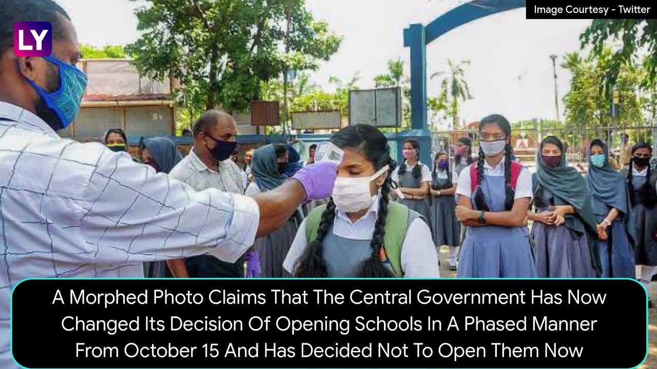 Schools And Colleges In India Will Not Reopen From October 15? PIB Busts Fake Claim Going Viral On Social Media, Reveals Truth
