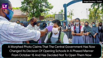Schools And Colleges In India Will Not Reopen From October 15? PIB Busts Fake Claim Going Viral On Social Media, Reveals Truth
