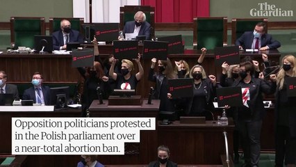 Download Video: 'This is war'- opposition politicians in Poland take abortion protests to parliament