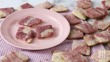 Raspberry Marble Cookies