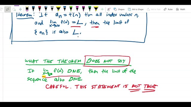 Sequences - limit of f DNE but limit of sequence exists