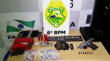 Polícia Militar apreende entorpecentes e munições, além de deter quatro pessoas